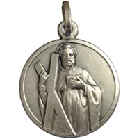 Medalla San Andrés Apóstol Plata Maciza 925 - Las Medallas de Los Patronos
